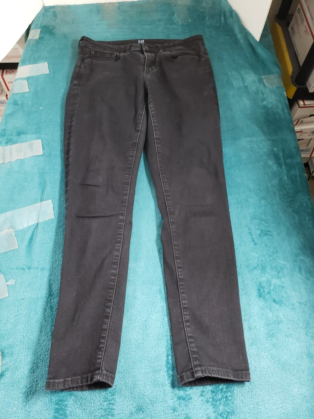 Gap Jeans Size 29 Womens Black Denim Stretch Pants Mid Rise Curvy Skinny